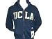 Navy Blue Champion UCLA Bruins Full Zip Hooded Sweatshirt with Sky Blue and Gold Stiched Lettering