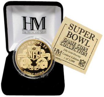 24KT Gold Super Bowl XV Flip coin