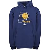 NBA adidas Indiana Pacers Navy Blue Primary Logo Pullover Hoody Sweatshirt (Small)