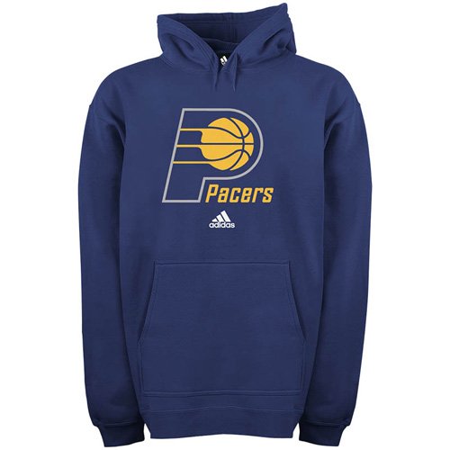 NBA adidas Indiana Pacers Navy Blue Primary Logo Pullover Hoody Sweatshirt (Large)