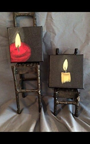 MINI Abstract Art Painting. Candlelight is a set of two Mini Abstract Acrylic Modern Art Painting by Jodilynpaintings. Done on 2-4x4 stretched canvases. MINI PAINTING!!!