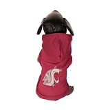 NCAA Washington State Cougars Cotton Lycra Hooded Dog Shirt, XX-Small