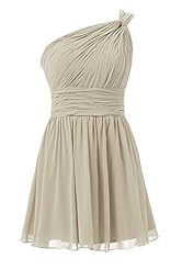 Knee Length Short 2016 Chiffon One Shoulder Evening Dress/Homecoming Dress/Bridesmaid Dress/Prom Dress 