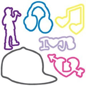 Silly Bandz Shaped Rubber Bands Bracelets 24Pack Justin Bieber