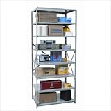 Hi-Tech Shelving Medium-Duty Open Type Starter and Optional Add-on Unit with 8 Shelves Size: 87