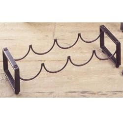Four Bottle Matte Black Stacking Wine Rack