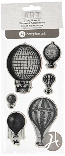 Hampton Art Aw Hot Air Balloons Cling Rubber Stamp