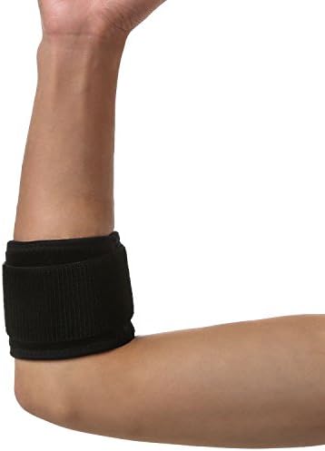 Tamasiyi 205N Neoprene Compression Elbow Strap Elbow Support Latex Free S to L Tennis, Badminton, Baseball, Golf, Table Tennis (L(Around the Elbow 10.6"~12.6"))