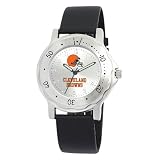 NFL Men's BN20010 Cleveland Browns Team Player Black Leather Watch