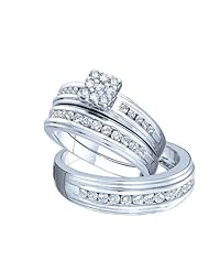 0.50CTW ROUND DIAMOND LADIES FASHION TRIO SET