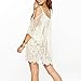 Hippie Boho People Embroidery Floral Lace Crochet Mini Party Dress Tops