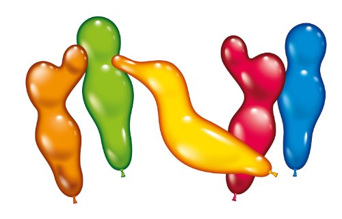 Karaloon 20000 - 12 Figurenballons 30-40 cm, sortiert