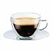 BODUM Grande Veneziano Thermal 11.2-Ounce Jumbo Cup with Stainless Saucer, Set of 2