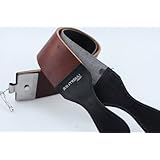 Razor Strop 2 1/2" X 23" Top Grain Barber's Razor Knife Strop Buffalo Hide Dual Straps Swivel Clip Leather Straight Razo