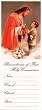 100 First Communion Mini-Bookmark Remembrances in English, 1.5" x 4.5" - Boy
