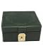 Egyptian Green Leather Jewelry Box with Embossing