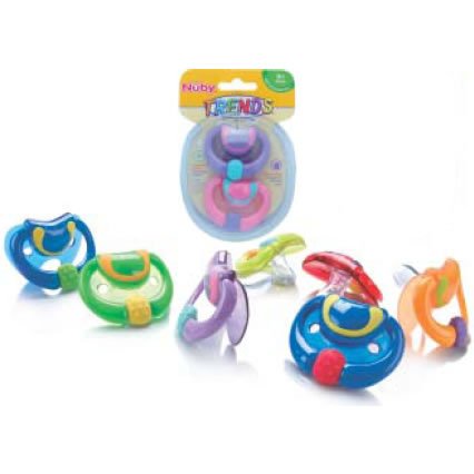 Trends 2-Pack Orthodontic Large Pacifier, Boy Colors
