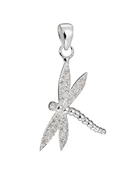 VINANI brand Germany 925 Sterling Silver Pendant Dragonfly small Zirconia shiny ALKZ-EZ