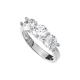 3 Cubic Zirconia 1 1/4 ct. Sterling Silver Ring (Size-7)