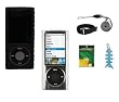 6 Items Accessory Combo Kit For Apple iPod Nano 5th Generation (5G Video): Includes Black Silicone Skin Case Cover, Clear Crystal Hard Case, LCD Screen Protector, Lanyard, Adjustable Armband and Light Blue Fishbone Style Keychain