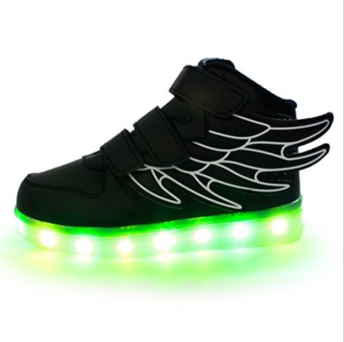Adidasss Kid Girls and Boys USB Charging LED Shoes Flashing Sneakers Athletic Wings dance shoes-US 3