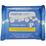 Natracare Organic Cotton Intimate  Wipes, 12 Count (Pack of 24)