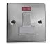 Satin Chrome 13a switched fused connection unit with neon - White