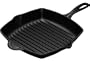 Le Creuset Enameled Cast-Iron 10-1/4-Inch Square Skillet Grill, Black Onyx