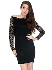 Cocktail Above the Knee Vintage Lace Floral Print Long Sleeves Club Dress/Evening Dress/Homecoming Dress/Prom Dress/Wedding Dress/Mini Dress 