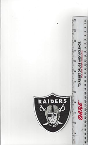 Oakland Raiders 4 Inch High Crest Patch Large (Sew or Iron On)
