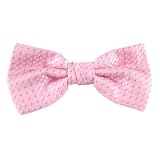 New Mens Pink & White Checked Pattern Bowtie