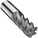 Niagara Cutter S545R Carbide End Mill, for Stainless Steel & Titanium Finishing, TiAlN Coated, 5 Flutes, 0.060" Radius End, 1/2" Cutting Length, 3/8" Cutting Diameter