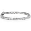 Princess Cut CZ Cubic Zirconia Ladies Tennis Bracelet (3 mm Width x 8 inch Length)
