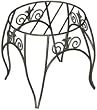 Plant Stand With Finial Black