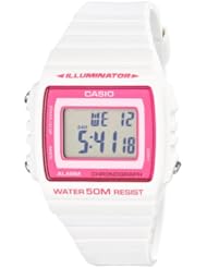 Casio Unisex W-215H-7A2VCF Classic Digital Display Quartz White Watch