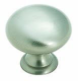Amerock BP1950H-G10 Metal Finishes Knob Solid Brass Satin Nickel, 1-1/4-Inch Diameter