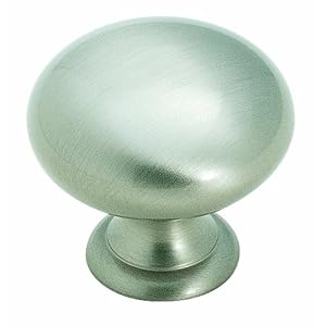 Amerock BP1950H-G10 Metal Finishes Knob Solid Brass Satin Nickel, 1-1 4-Inch Diameter by Amerock