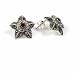 Marcasite with Garnet CZ Earrings, Size: 16mm