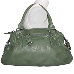 Trendy X-Large Faux Leather Satchel Handbag