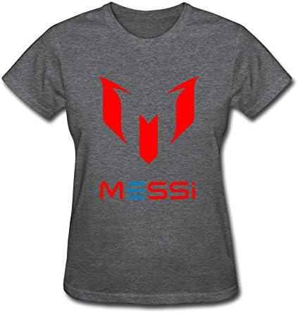 JOWEN Women's Lionel Messi Logo T-shirts,100% Cotton Shirt Large DeepHeather