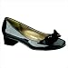 Women's Bow Daring Pump in Black Patent / Lamy