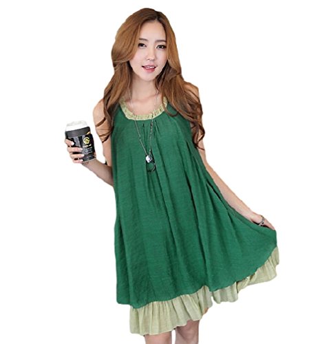 ナナコレクション Nana_Collection 2015 夏 襟 裾 フリル ふんわり 大人 かわいい ガーリー aライン タック入 ノースリーブ チュニック ワンピース