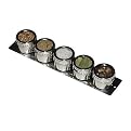 Lipper International Soho 5-Shaker Set on Wall Strip - Stainless Steel