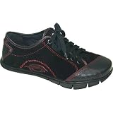 Earth Devi | Ladies Lace up casual Shoes Black Butter Soft Leather by Earth