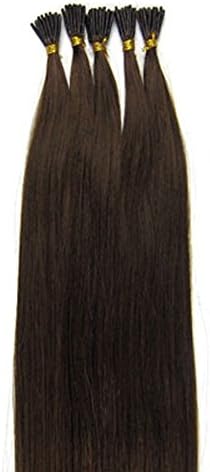 24" Pre Bonded Keratin Stick I Tip Remy Human Hair Extensions 100 Strands (04 Medium Brown)