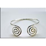 Silver Plated Double Celtic Love Knot Bangle Bracelet - Made in Ireland