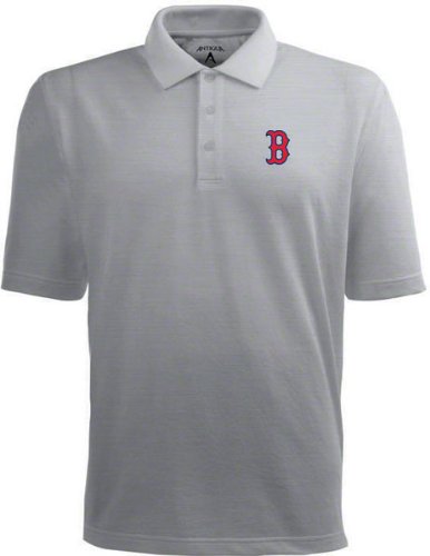 Boston Red Sox Heathered Grey Pique Extra Light Polo Shirt
