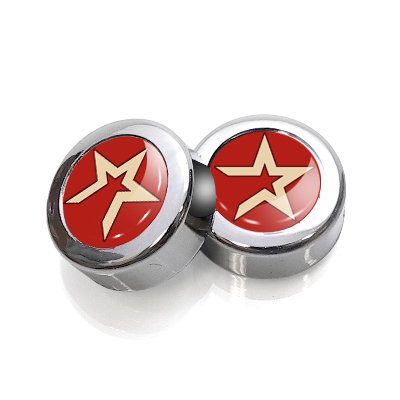 MLB Houston Astros License Plate, Frame Chrome Screw Covers