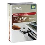 TDK 120 min to 6 Hour (based on recording quality) DVD+RW REWRITEABLE DVD with individual movie cases 10(3) Pack Total of 30 DVDs
