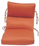 Herringbone Coral Spun Poly Cartridge Chair Cushion